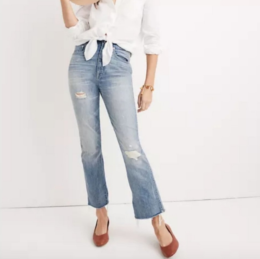 MADEWELL RIGID DEMI BOOT CROP JEANS